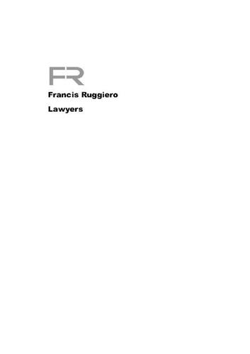 FR FRANCIS RUGGIERO LAWYERS trademark