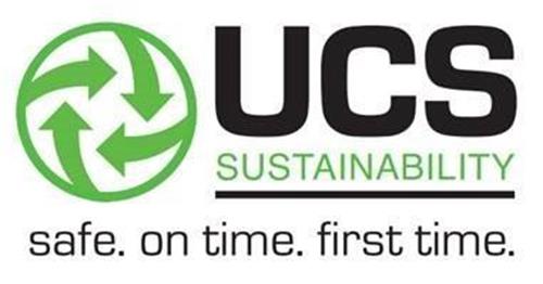 UCS SUSTAINABILITY SAFE. ON TIME. FIRST TIME. trademark