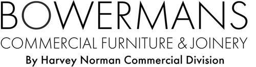 BOWERMANS COMMERCIAL FURNITURE & JOINERY BY HARVEY NORMAN COMMERCIAL DIVISION trademark