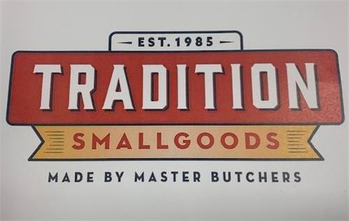 EST. 1985 TRADITION SMALLGOODS MADE BY MASTER BUTCHERS trademark