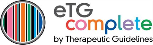 ETG COMPLETE BY THERAPEUTIC GUIDELINES trademark