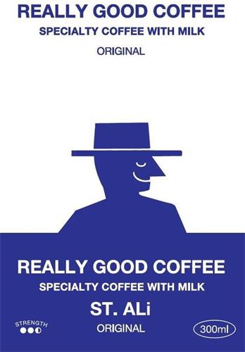 REALLY GOOD COFFEE SPECIALTY COFFEE WITH MILK ST. ALI ORIGINAL trademark