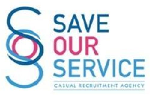 SOS SAVE OUR SERVICE CASUAL RECRUITMENT AGENCY trademark