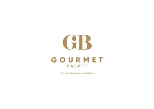 GB GOURMET BASKET PURVEYORS OF FINE FOOD AND HAPPINESS trademark