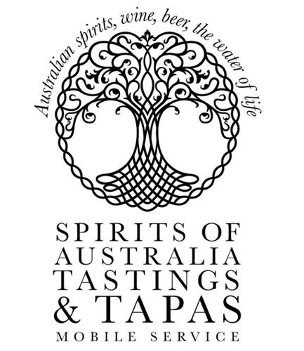 AUSTRALIAN SPIRITS, WINE, BEER, THE WATER OF LIFE SPIRITS OF AUSTRALIA TASTINGS & TAPAS MOBILE SERVICE trademark