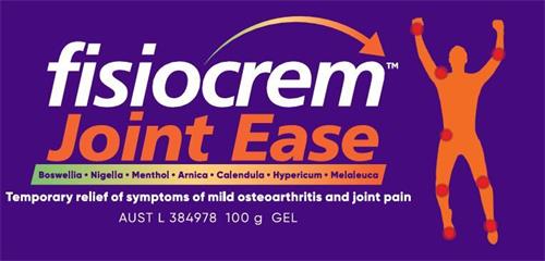 FISIOCREM JOINT EASE BOSWELLIA NIGELLA MENTHOL ARNICA CALENDULA HYPERICUM MELALEUCA TEMPORARY RELIEF OF SYMPTOMS OF MILD OSTEOARTHRITIS AND JOINT PAIN trademark