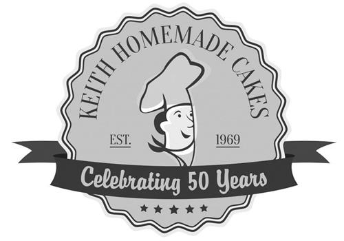 KEITH HOMEMADE CAKES EST. 1969 CELEBRATING 50 YEARS trademark