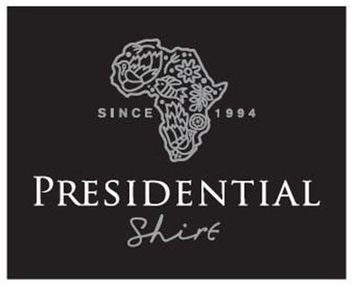 PRESIDENTIAL SHIRT SINCE 1994 trademark