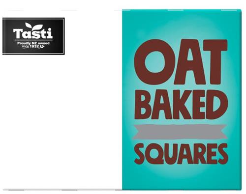 TASTI PROUDLY NZ OWNED SINCE 1932 OAT BAKED SQUARES trademark