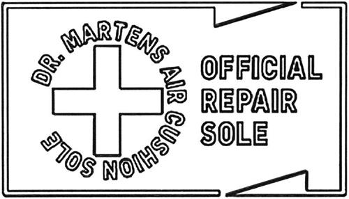 DR. MARTENS AIR CUSHION SOLE OFFICIAL REPAIR SOLE trademark