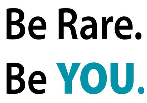 BE RARE. BE YOU. trademark