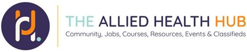 AH. THE ALLIED HEALTH HUB  COMMUNITY, JOBS, COURSES, RESOURCES, EVENTS & CLASSIFIEDS trademark