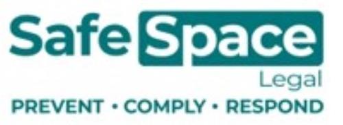 SAFE SPACE LEGAL PREVENT COMPLY RESPOND trademark